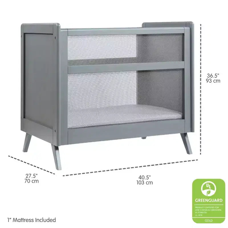 Berceau cododo BreathableBaby 2-en-1 en maille respirante, certifié Greenguard Gold