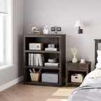 Bibliothèque à 3 étagères Whizmax, étagères de rangement autoportantes de 101,6 cm de haut, mobilier de décoration pour bureau à domicile, salon