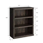 Bibliothèque à 3 étagères Whizmax, étagères de rangement autoportantes de 101,6 cm de haut, mobilier de décoration pour bureau à domicile, salon