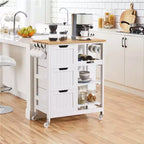 Yaheetech Desserte de cuisine roulante chariot de cuisine avec placard et tiroir