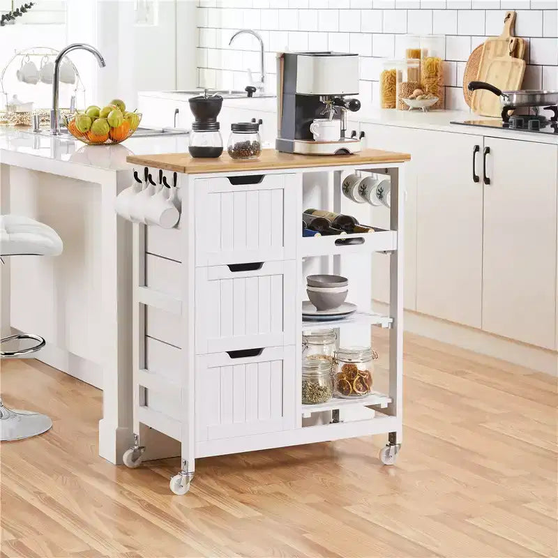 Yaheetech Desserte de cuisine roulante chariot de cuisine avec placard et tiroir