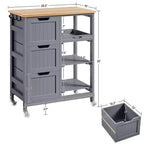 Yaheetech Desserte de cuisine roulante chariot de cuisine avec placard et tiroir