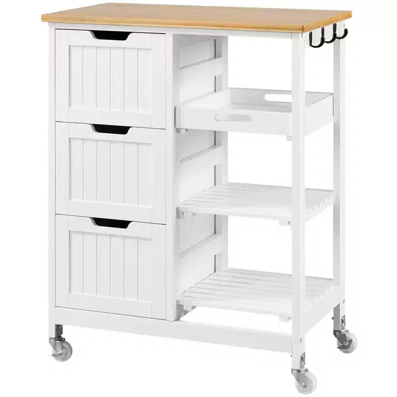 Yaheetech Desserte de cuisine roulante chariot de cuisine avec placard et tiroir