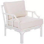 Fauteuil d'appoint Kazumi avec coussin - ACH6508 - Blanc - Safavieh
