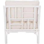 Fauteuil d'appoint Kazumi avec coussin - ACH6508 - Blanc - Safavieh