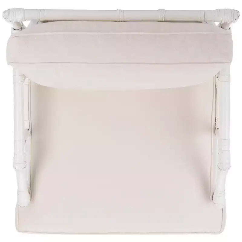 Fauteuil d'appoint Kazumi avec coussin - ACH6508 - Blanc - Safavieh