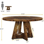 Table à manger ronde Lantine 47 pouces pour 4 personnes