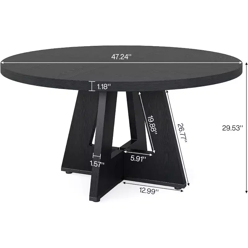 Table à manger ronde Lantine 47 pouces pour 4 personnes