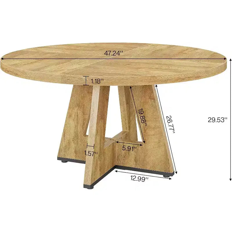 Table à manger ronde Lantine 47 pouces pour 4 personnes