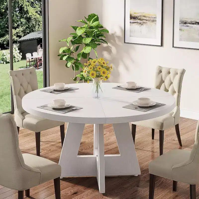 Table à manger ronde Lantine 47 pouces pour 4 personnes