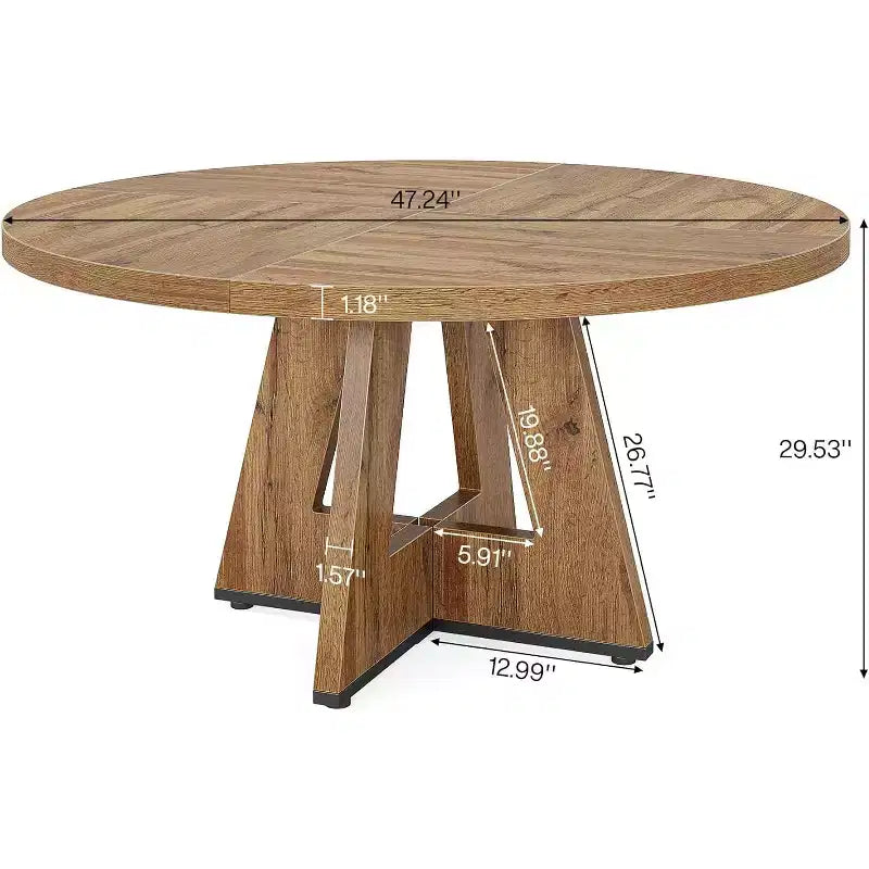Table à manger ronde Lantine 47 pouces pour 4 personnes