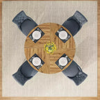 Table à manger ronde Lantine 47 pouces pour 4 personnes