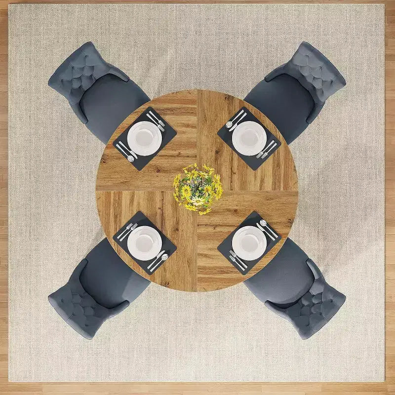 Table à manger ronde Lantine 47 pouces pour 4 personnes