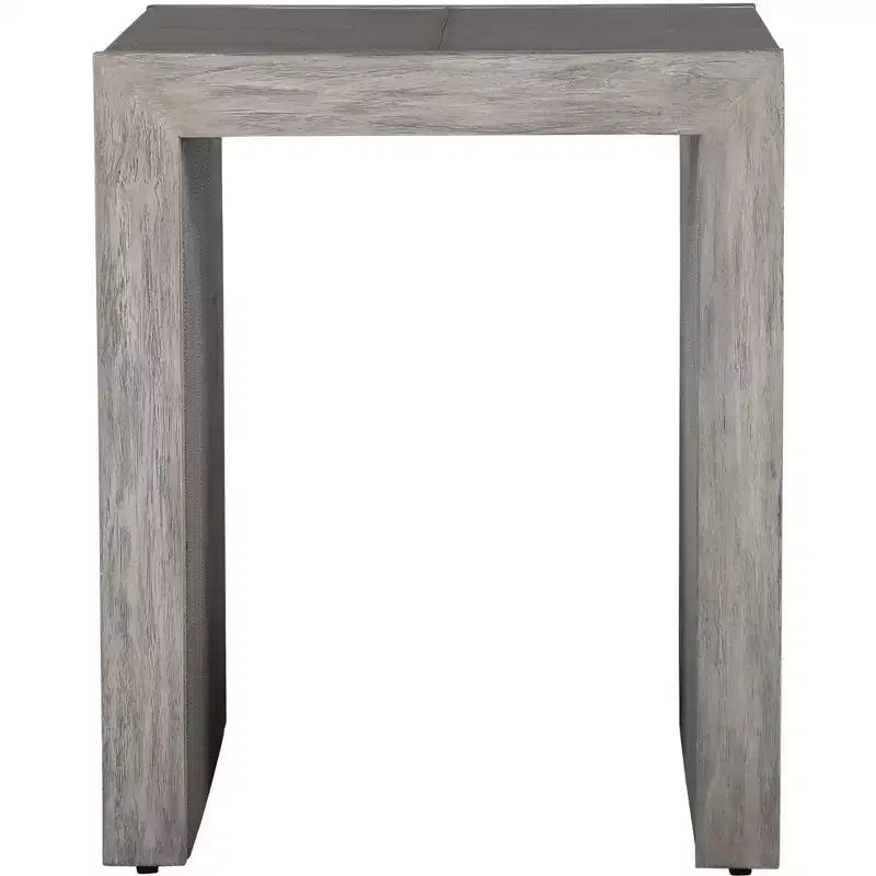 Uttermost Aerina 20 Wide Light Gray Faux Shagreen End Table