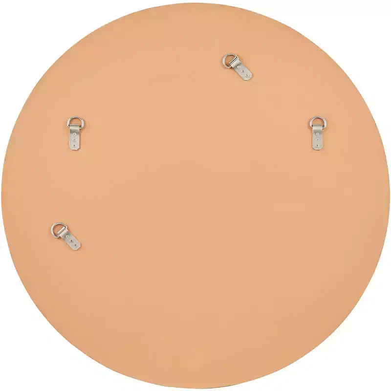 Miroir mural rond de vanité Cape Cod de Possini Euro Design, verre biseauté moderne, cadre noir, blanc ou doré, 31 1/2 pouces de large, pour salle de bain et maison.