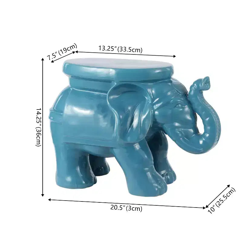 JONATHAN Y Tabouret de jardin/Table d'appoint en céramique White Elephant 14.25