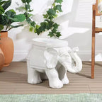 JONATHAN Y Tabouret de jardin/Table d'appoint en céramique White Elephant 14.25
