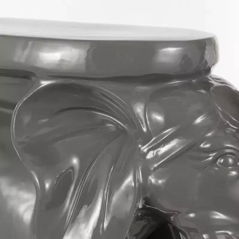 JONATHAN Y Tabouret de jardin/Table d'appoint en céramique White Elephant 14.25