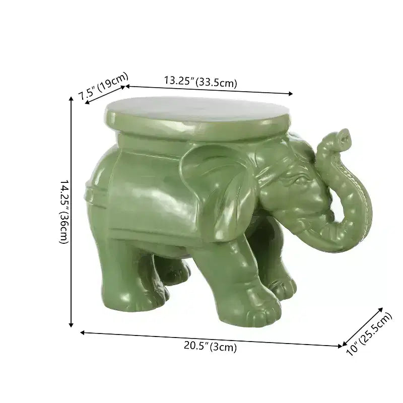 JONATHAN Y Tabouret de jardin/Table d'appoint en céramique White Elephant 14.25
