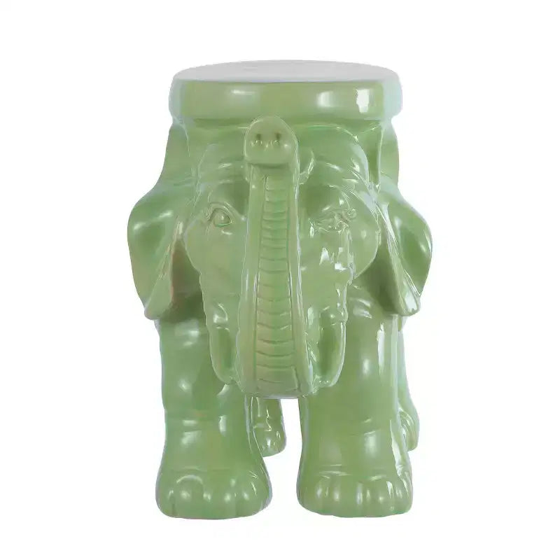 JONATHAN Y Tabouret de jardin/Table d'appoint en céramique White Elephant 14.25