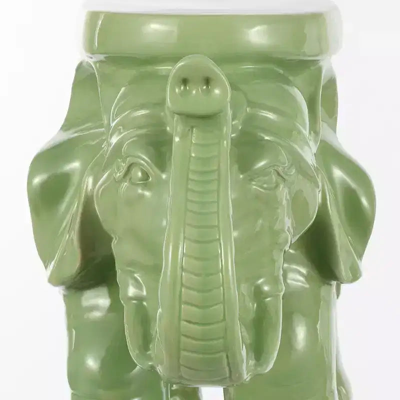 JONATHAN Y Tabouret de jardin/Table d'appoint en céramique White Elephant 14.25