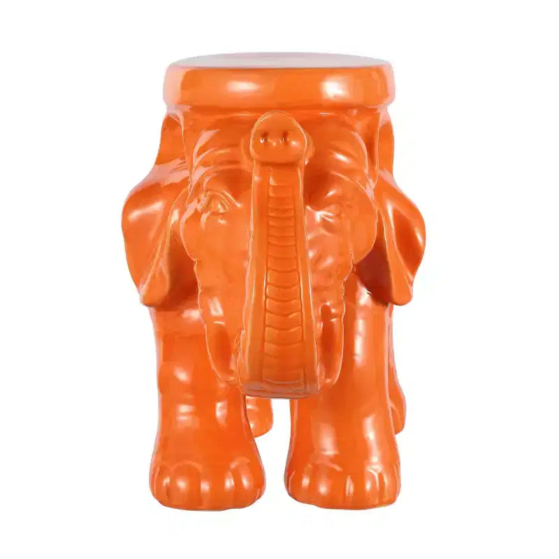 JONATHAN Y Tabouret de jardin/Table d'appoint en céramique White Elephant 14.25