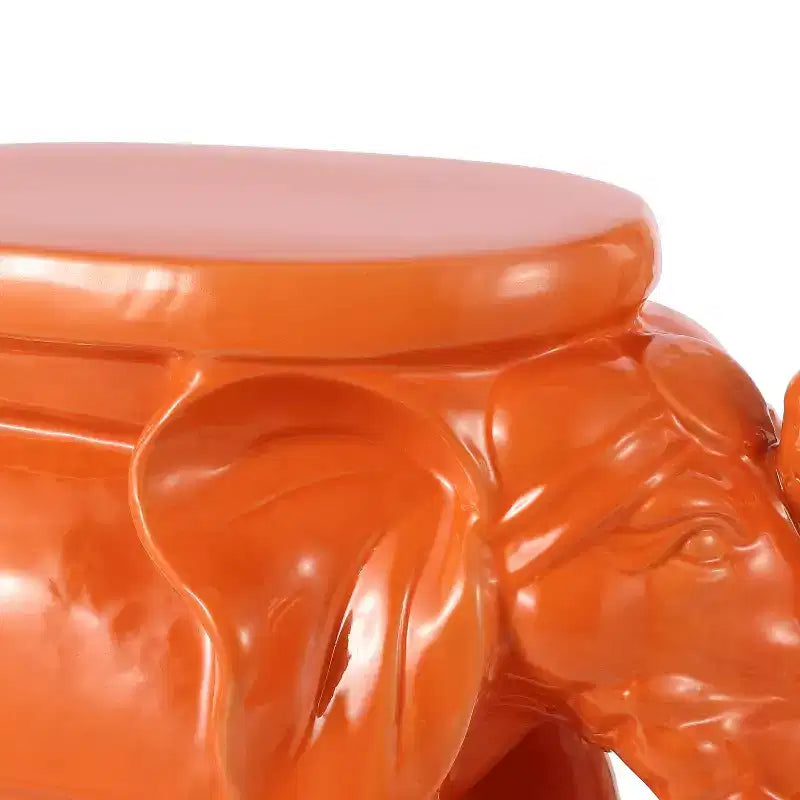 JONATHAN Y Tabouret de jardin/Table d'appoint en céramique White Elephant 14.25