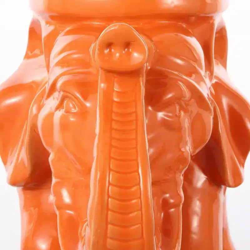 JONATHAN Y Tabouret de jardin/Table d'appoint en céramique White Elephant 14.25