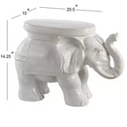 JONATHAN Y Tabouret de jardin/Table d'appoint en céramique White Elephant 14.25