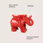 JONATHAN Y Tabouret de jardin/Table d'appoint en céramique White Elephant 14.25