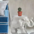 JONATHAN Y Tabouret de jardin/Table d'appoint en céramique White Elephant 14.25