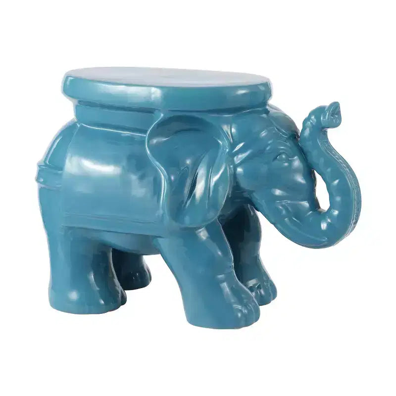 JONATHAN Y Tabouret de jardin/Table d'appoint en céramique White Elephant 14.25