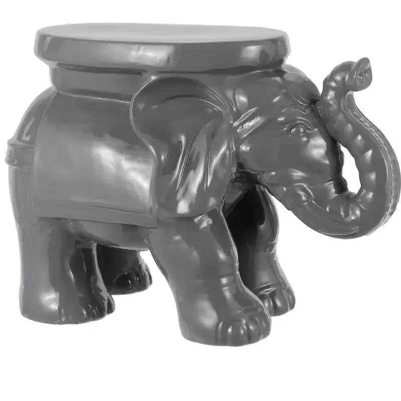 JONATHAN Y Tabouret de jardin/Table d'appoint en céramique White Elephant 14.25