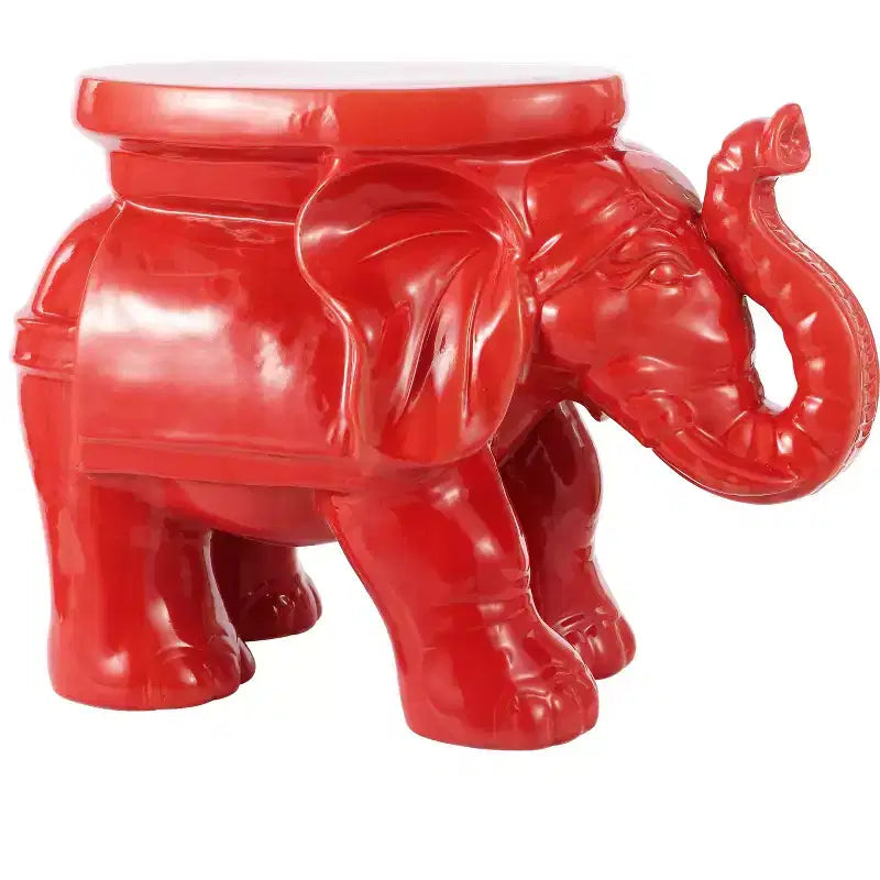 JONATHAN Y Tabouret de jardin/Table d'appoint en céramique White Elephant 14.25