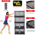 dbest products Boîtes de rangement empilables Quik Box avec portes, Organiseur pliable et Conteneur repliable - 72 L