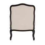Fauteuil d'appoint traditionnel Baxton Studio Dion en tissu crème et bois finition wengé