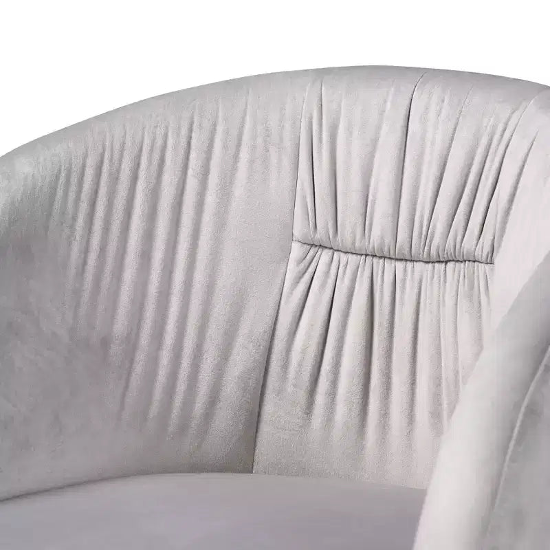 Chaise de bureau pivotante Baxton Studio Ravenna, contemporaine, glamour, en velours et métal
