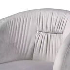 Chaise de bureau pivotante Baxton Studio Ravenna, contemporaine, glamour, en velours et métal
