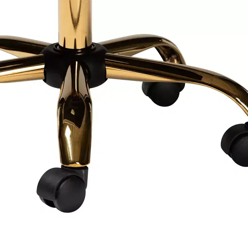 Chaise de bureau pivotante Baxton Studio Ravenna, contemporaine, glamour, en velours et métal