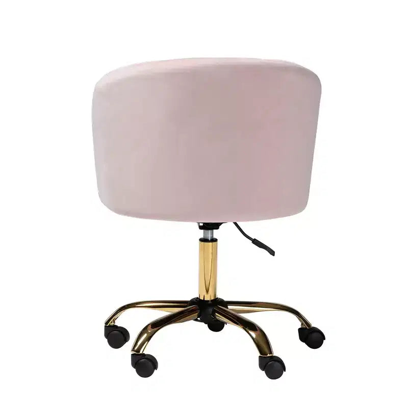 Chaise de bureau pivotante Baxton Studio Ravenna, contemporaine, glamour, en velours et métal