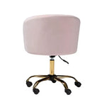 Chaise de bureau pivotante Baxton Studio Ravenna, contemporaine, glamour, en velours et métal