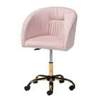 Chaise de bureau pivotante Baxton Studio Ravenna, contemporaine, glamour, en velours et métal