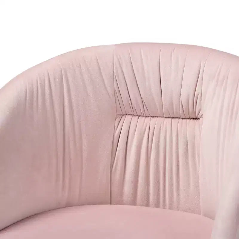 Chaise de bureau pivotante Baxton Studio Ravenna, contemporaine, glamour, en velours et métal