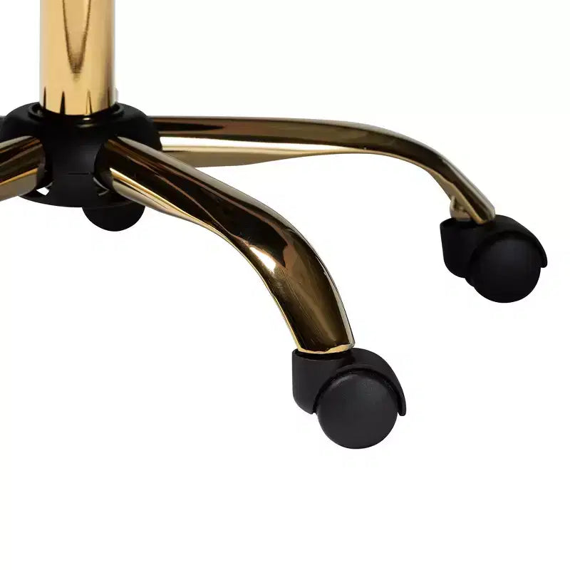 Chaise de bureau pivotante Baxton Studio Ravenna, contemporaine, glamour, en velours et métal
