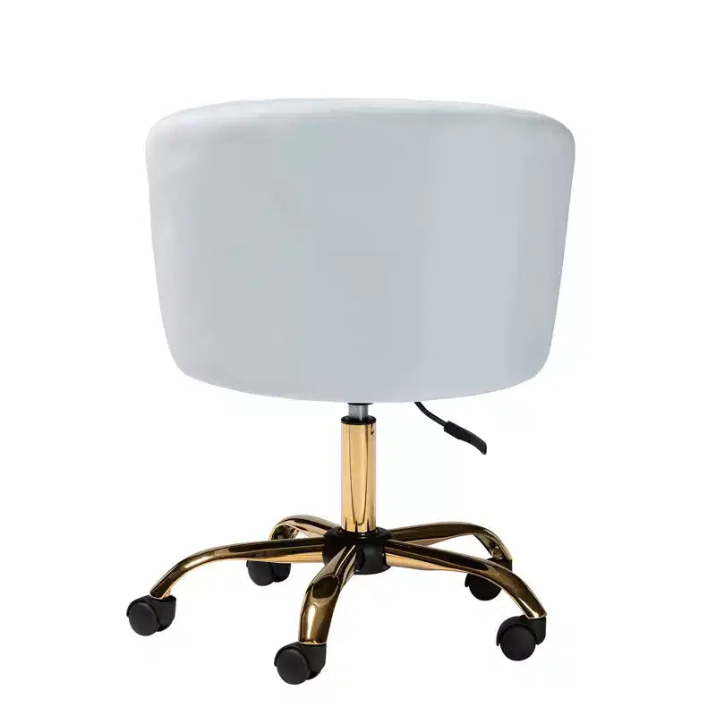 Chaise de bureau pivotante Baxton Studio Ravenna, contemporaine, glamour, en velours et métal