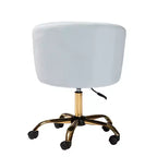 Chaise de bureau pivotante Baxton Studio Ravenna, contemporaine, glamour, en velours et métal