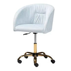 Chaise de bureau pivotante Baxton Studio Ravenna, contemporaine, glamour, en velours et métal