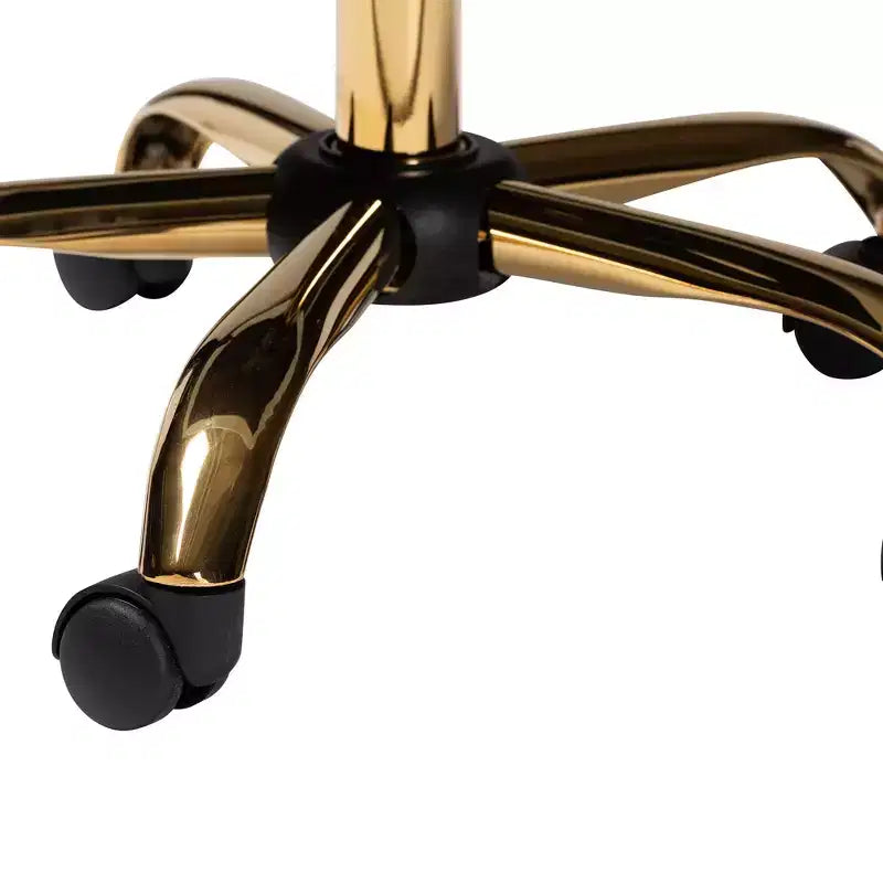 Chaise de bureau pivotante Baxton Studio Ravenna, contemporaine, glamour, en velours et métal