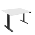 Mount-It! Dual Motor Electric Standing Desk with 48 Tabletop, Black & White