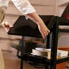 Chariot de présentation mobile ECR4Kids avec rallonges, chariot technologique, noir
